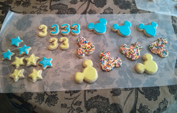 Mickey Mouse Birthday Sugar Cookies