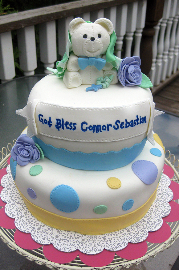 Boy Baptism Cake | The design is following a cake made by ca… | Flickr
